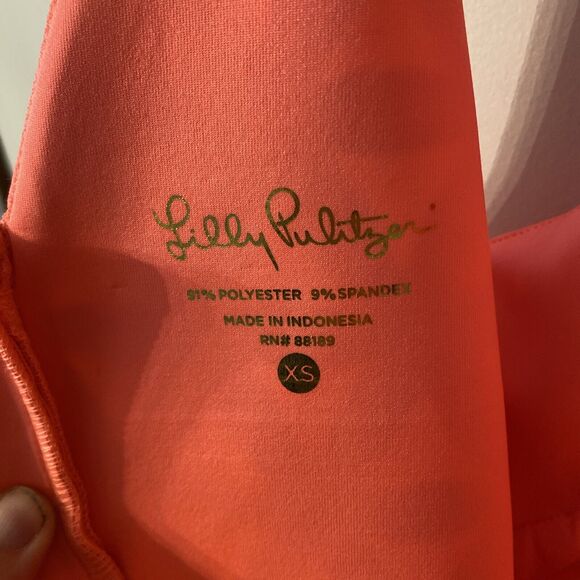 Lilly Pulitzer Dress Pink Sun Ray Daisy Laser Cut Scuba Neoprene Shift Dress XS - Picture 8 of 8